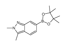 2,3-dimethyl-6-(4,4,5,5-tetramethyl-1,3,2-dioxaborolan-2-yl)indazole结构式