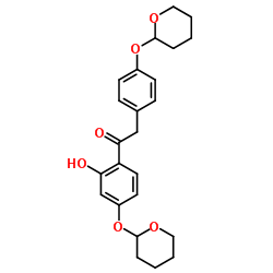 1,2-(2’-羟基-4’,4’’-二-alpha-吡喃醇)二苯基乙酮结构式
