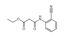 3-oxo-3-(2-cyanophenylamino)-propanoic acid ethyl ester结构式