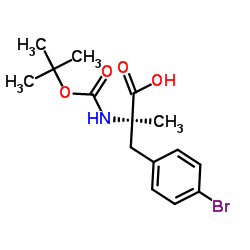 4-Bromo-N-Boc-α-Methyl-D-phenylalanine Structure