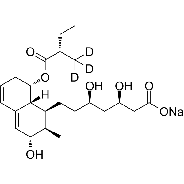 3α-Hydroxy Pravastatin-d3 sodium salt结构式