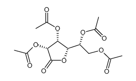D-古洛糖酸-1,4-内酯 2,3,5,6-四乙酸酯结构式