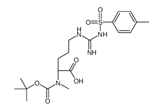 N2-[叔丁氧羰基]-N5-[亚氨基[[(4-甲基苯基)磺酰基]氨基]甲基]-N2-甲基-D-鸟氨酸结构式