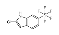 2-Chloro-6-(pentafluoro-λ6-sulfanyl)-1H-indole结构式