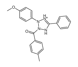[2-(4-methoxyphenyl)-5-phenyl-1H-tetrazol-1-ium-3-yl]-(4-methylphenyl)methanone结构式