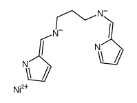(N,N'-propylenebis(2-pyrrolylmethyleneaminato))nickel(II)结构式