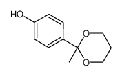PHENOL,4-(2-METHYL-1,3-DIOXAN-2-YL)-结构式