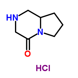 六氢吡咯并[1,2-a]吡嗪-4-酮盐酸盐结构式