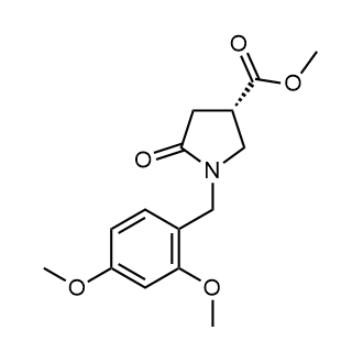 (3S)-1-[(2,4-二甲氧基苯基)甲基]-5-氧代-吡咯烷-3-羧酸甲酯结构式