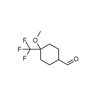 4-甲氧基-4-(三氟甲基)环己烷-1-甲醛结构式