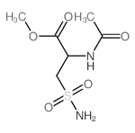L-Alanine,N-acetyl-3-(aminosulfonyl)-, methyl ester结构式