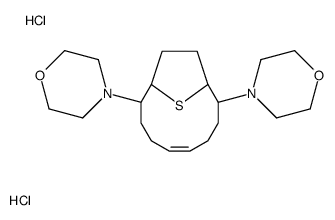 2,9-Dimorpholino-13-thiabicyclo(8.2.1)tridec-5-ene dihydrochloride structure