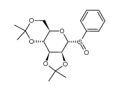 (3aS,4R,5aR,9aR,9bS)-2,2,8,8-tetramethyl-4-((R)-phenylsulfinyl)hexahydro-[1,3]dioxolo[4',5':4,5]pyrano[3,2-d][1,3]dioxine Structure