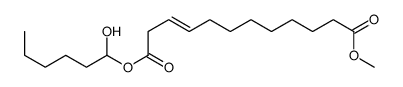 1-O-(1-hydroxyhexyl) 12-O-methyl dodec-3-enedioate结构式