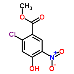 Methyl 2-chloro-4-hydroxy-5-nitrobenzoate结构式