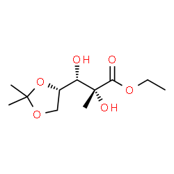 (2R,3S)-3-((S)-2,2-二甲基-1,3-二氧戊环-4-基)-2,3-二羟基-2-甲基丙酸乙酯结构式