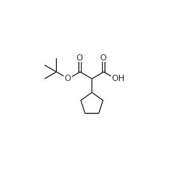3-(tert-Butoxy)-2-cyclopentyl-3-oxopropanoic acid Structure