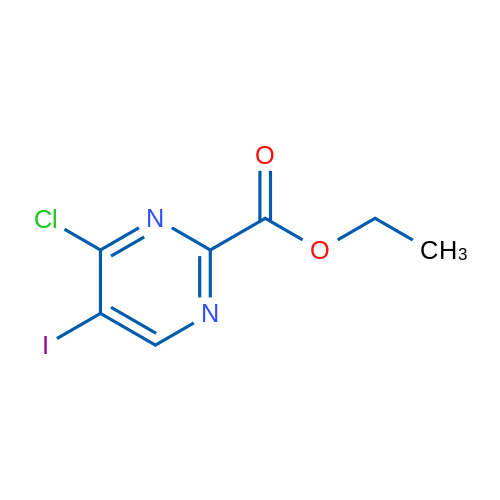 Ethyl 4-chloro-5-iodopyrimidine-2-carboxylate Structure