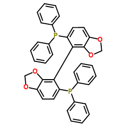 (S)-(-)-5,5'-双(二苯基磷)-4,4'-二-1,3-苯并二氧结构式