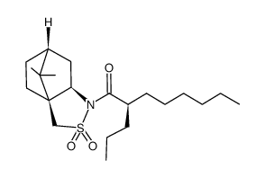 N-[(2S)-2-propyloctanoyl]-(1S)-(-)-10,2-camphorsultam Structure