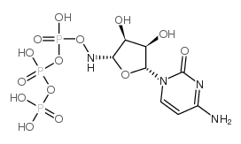 [[[[(2S,3S,4R,5R)-5-(4-amino-2-oxo-pyrimidin-1-yl)-3,4-dihydroxy-oxola n-2-yl]amino]oxy-hydroxy-phosphoryl]oxy-hydroxy-phosphoryl]oxyphosphon ic acid Structure
