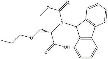 N-((9H-fluoren-9-ylmethoxy)carbonyl)-O-propyl-L-Serine structure