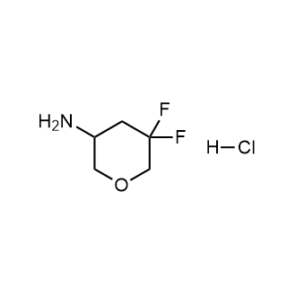 5,5-Difluorotetrahydropyran-3-amine hydrochloride Structure