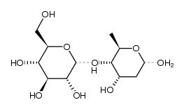 Digilanidobiose, 4-O-(β-D-Glucopyranosido)-D-digitoxopyranose Structure