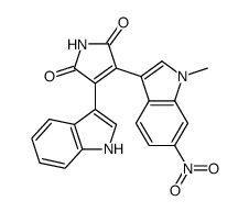 3-(1H-indol-3-yl)-4-(1-methyl-6-nitro-1H-indol-3-yl)-pyrrole-2,5-dione结构式