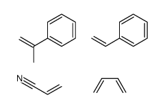丙烯腈与1,3-丁二烯、乙烯基苯和(1-甲基乙烯基)苯的聚合物结构式