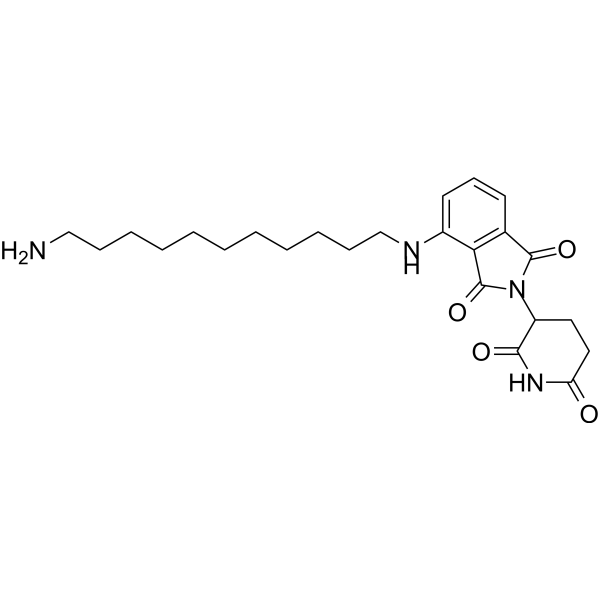 Pomalidomide-C11-NH2 Structure