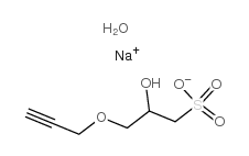 sodium 2-hydroxy-3-(prop-2-ynyloxy)propane-1-sulfonate hydrate结构式