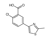 2-chloro-5-(2-methyl-1,3-thiazol-4-yl)benzoic acid结构式