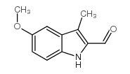 5-甲氧基-3-甲基-1H-吲哚-2-甲醛结构式