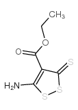 5-氨基-3-硫代氧基-3H-(1,2)二硫杂环戊烯-4-羧酸乙酯结构式