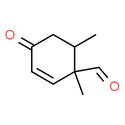 2-Cyclohexene-1-carboxaldehyde, 1,6-dimethyl-4-oxo- (9CI) structure