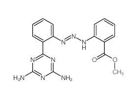methyl 2-[[2-(4,6-diamino-1,3,5-triazin-2-yl)phenyl]amino]diazenylbenzoate结构式