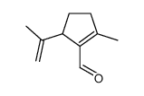 2-methyl-5-prop-1-en-2-ylcyclopentene-1-carbaldehyde结构式