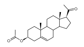3β-acetoxy-pregn-5-en-20-one结构式