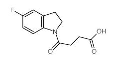 4-(5-FLUORO-2,3-DIHYDRO-1H-INDOL-1-YL)-4-OXOBUTANOICACID结构式