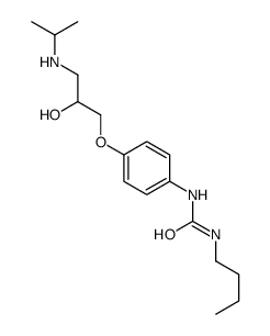N-Butyl-N'-[4-[2-hydroxy-3-(1-methylethylamino)propoxy]phenyl]urea结构式