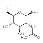 2-乙酰氨基-2-脱氧-Beta-D-葡萄糖胺结构式