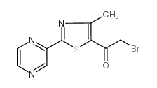 2-溴-1-[4-甲基-2-(2-吡啶基)-1,3-噻唑-5-基]-1-乙酮结构式