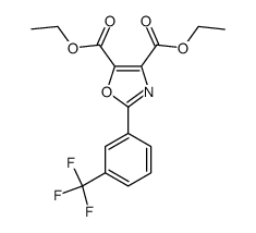 2-(3-trifluoromethyl-phenyl)-oxazole-4,5-dicarboxylic acid diethyl ester结构式