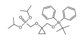diisopropyl (1-((isopropyldiphenylsilyloxy)methyl)cyclopropoxy)methylphosphonate structure