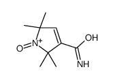 2,2,5,5-tetramethyl-1-oxopyrrol-1-ium-3-carboxamide结构式