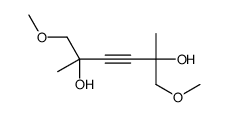 1,6-dimethoxy-2,5-dimethylhex-3-yne-2,5-diol结构式