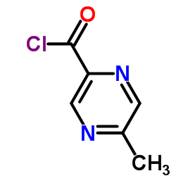 5-甲基吡嗪-2-甲酰氯结构式