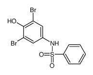 N-(3,5-dibromo-4-hydroxyphenyl)benzenesulfonamide结构式