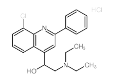 4-Quinolinemethanol,8-chloro-a-[(diethylamino)methyl]-2-phenyl-,hydrochloride (1:1) Structure